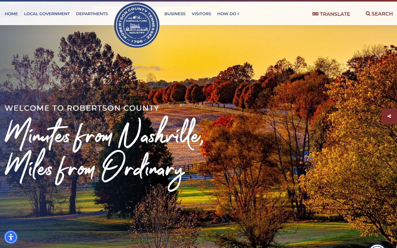 Robertson County civil court records clerk and county government