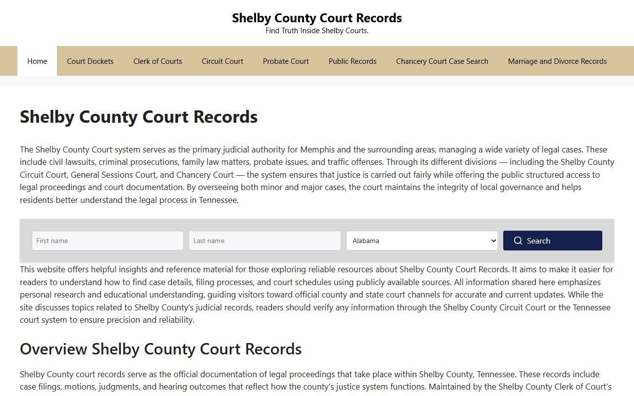 Germantown civil court records Shelby County courts and clerk access
